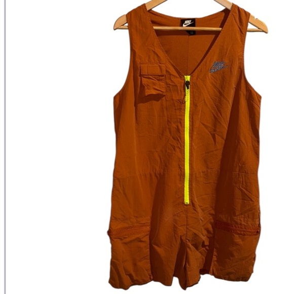 Nike romper Sportswear Icon Clash large rustic orange Zip Up Lightweight mesh - Picture 2 of 6